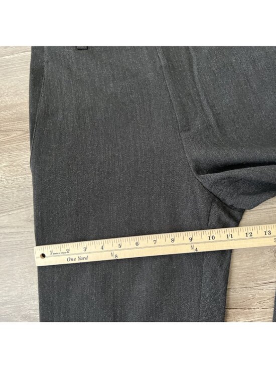 Vince High Waist Flannel Wool Trousers Cropped Length Dark Gray Womens 6 - Picture 10 of 14